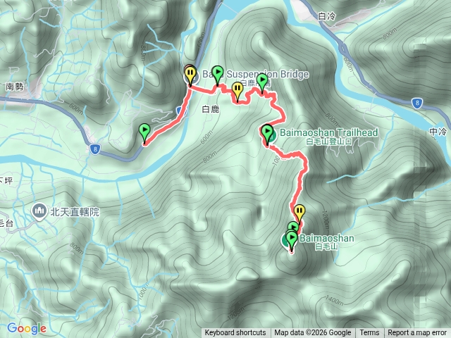 谷關七雄白毛山