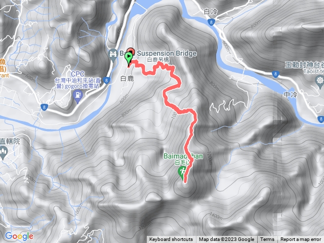 谷關七雄白毛山