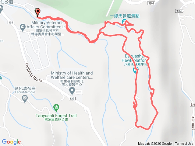 八卦山一線天步道O型走 (彰化一線天)