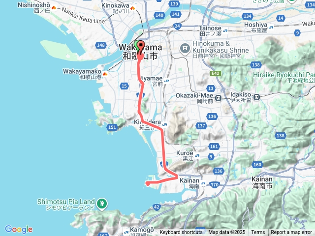 2025.10.07日本和歌山黑潮市場和歌山城軌跡