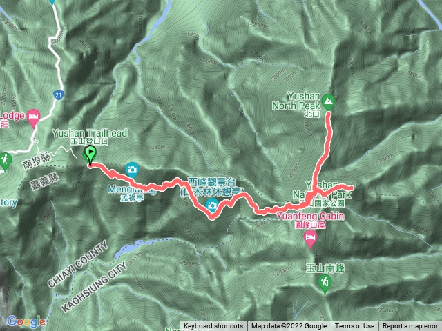 玉山主東北峰單攻