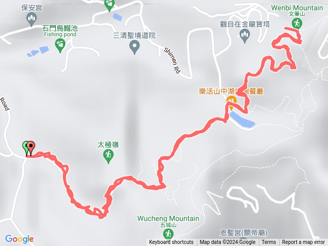 石門路70號登山口山中湖文筆山原路折返回70號登山口