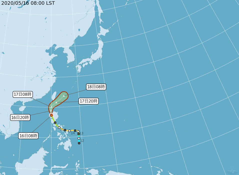 【天氣】黃蜂颱風 氣象局 11 時 30