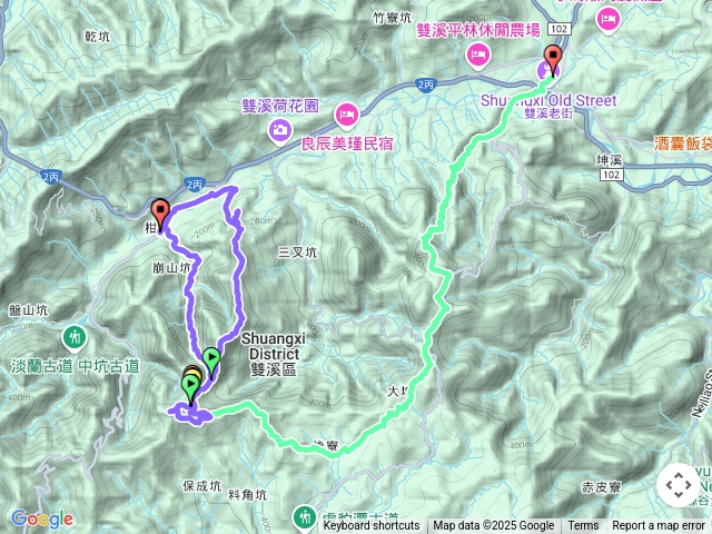 威惠廟-三柑腳山-大樟嶺-苕谷坑山-雙溪車站縱走