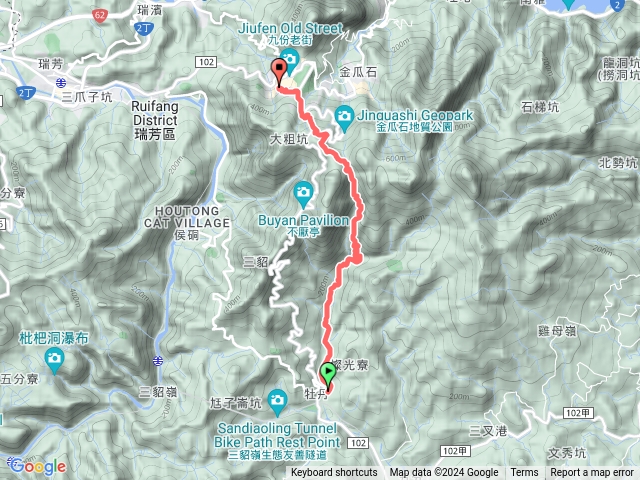 牡丹車站貂山古道九份老街