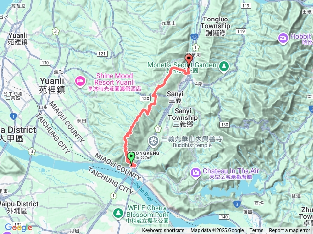 火炎山走慈濟茶園下三義火車站（火慈縱走）