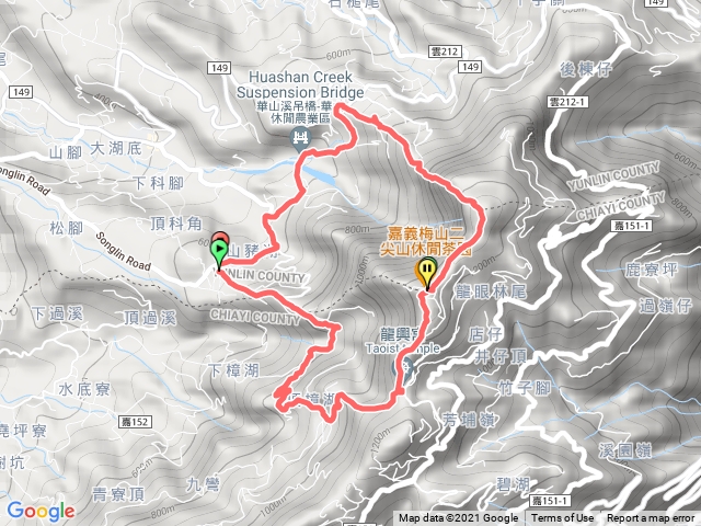 龜仔頭 龍興宮 大尖山 10-5 情人吊橋 O型路線