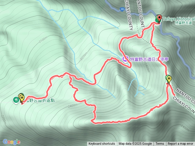 兒玉山、東水山、東水山西峰特富野古道0型