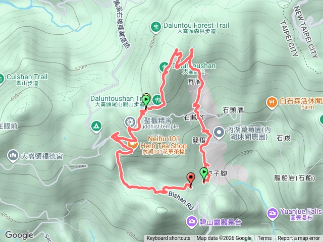 白石湖吊橋大崙頭山環狀預覽圖