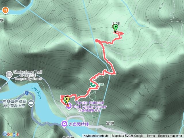 得卡倫步道到大禮教堂來回預覽圖