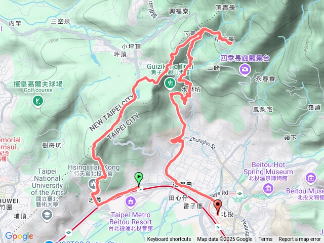 20250112 北投貴子坑山區輕健行(復興崗.行天宮.忠義山.嗄嘮別山.淡水小坪頂.清天宮.貴子坑.北投)預覽圖