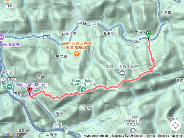 石壩間皇帝殿群峰