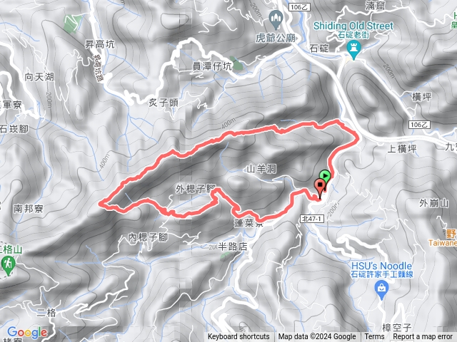 鼻架山（2M走山）