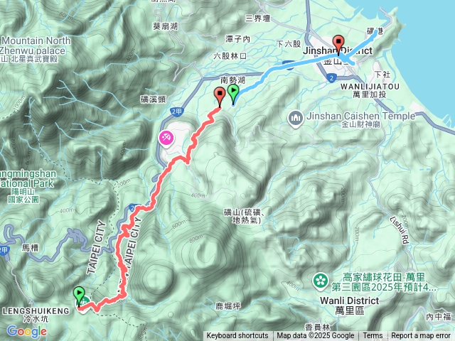 魚路古道北段：陽明山~金山, 擎天崗-上磺溪登-八煙登-天籟登-南勢湖古道-金山老街