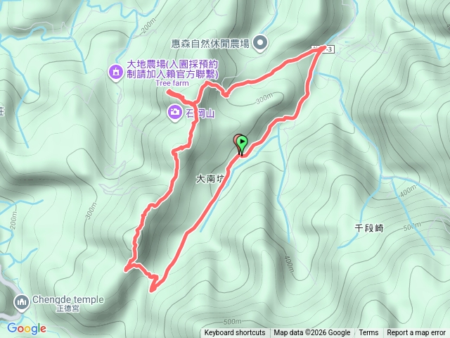 新竹 北埔 大南坑 岡硬步道O型 (石岡山-石硬山-大南坑越嶺鞍部)