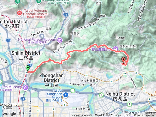 捷運劍潭站到內湖站（劍潭山-文間山-忠勇山-碧山巖-圓覺瀑布-大溝溪步道）預覽圖