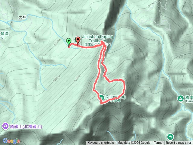 加里山 （大坪登山口-杜鵑嶺-加里山-小P繞）