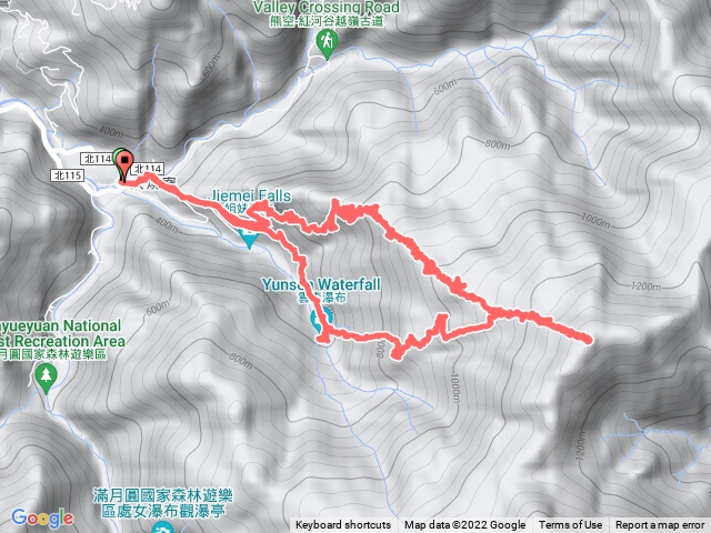 逐鹿山-逐鹿山西峰-雲森瀑布-熊空車站