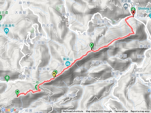 逆走筆架山/二格山