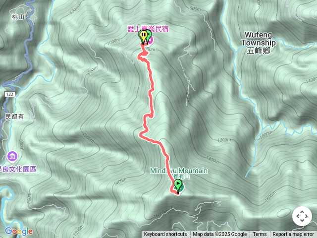 新竹五峰民都有山登山步道來回