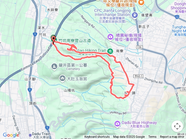 龍井竹坑南寮步道走大肚瑞井登山步道O繞