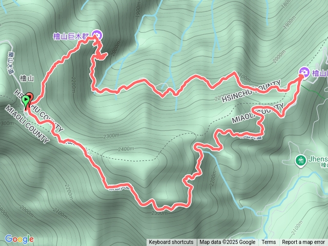 檜山巨木群步道樂山林道環狀