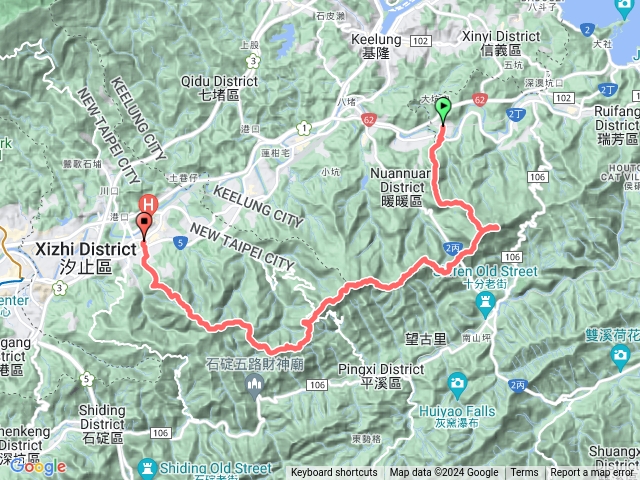 四腳亭車站縱走汐止車站-四五四縱走