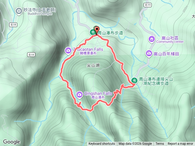 青山瀑布尖山湖步道o型預覽圖