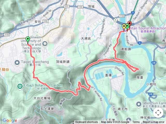三潭縱走(佈老廚房-塗潭山-灣潭山-碧潭山和美山-碧潭吊橋-新店捷運站)