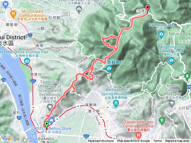 2023-11-05 台北大縱走第1段-光武山-忠義山-稻香山-貴子坑園區-向天池-向天山-面天山-面天坪-二子坪