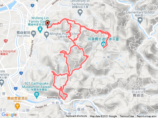 霧峰里山步道群_綠線_紅線_藍線_大爆走