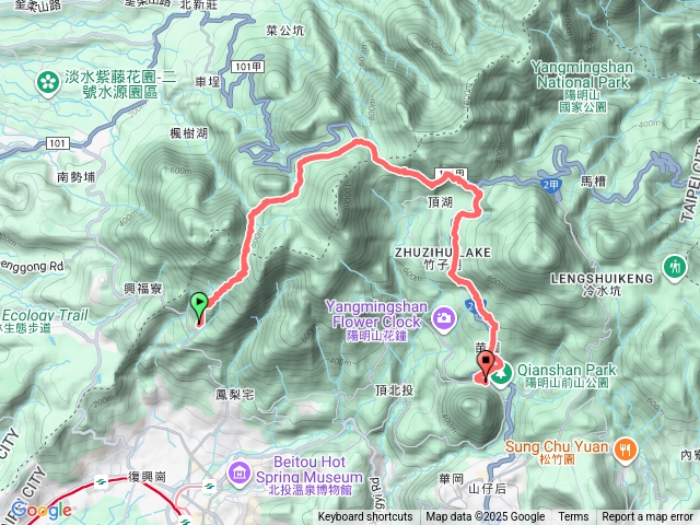 1141010北投青天宮-面天坪—二子坪-巴拉克公路人車分道-七星山環水步道
