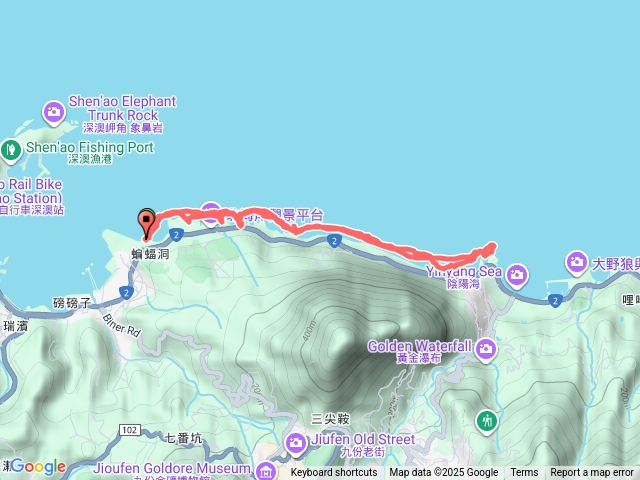 東北角SUP蝙蝠洞到陰陽海預覽圖