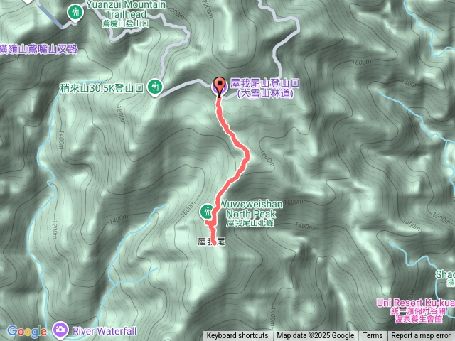 屋我尾-北登山口