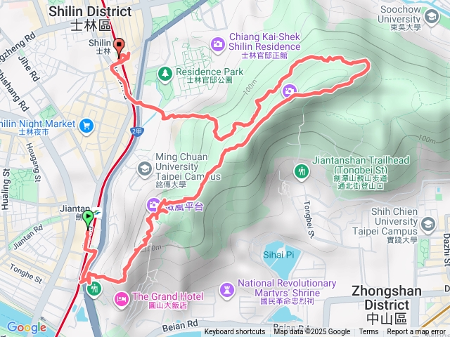 森林方舟-北眼平台-微風廣場-劍潭山-老地方-山腰路