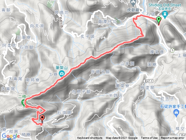 筆架連峰二格山