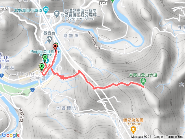 大尾山登山步道，坪林拱橋，石雕公園，鬼子瀨尖山