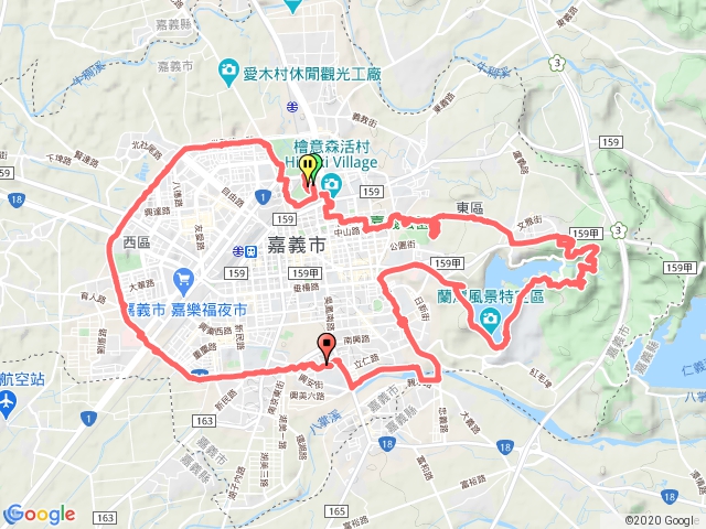 徒步環繞嘉義綠地