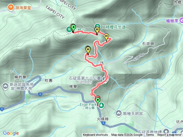 二格山（二格公園出發登山口一上二下預覽圖