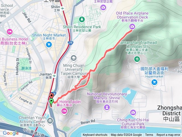 劍潭山親山步道、老地方觀機平台