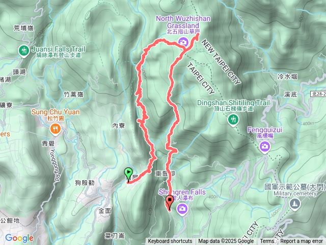 內雙溪古道-北五指山-杏林山-高頂山-荷蘭古道預覽圖