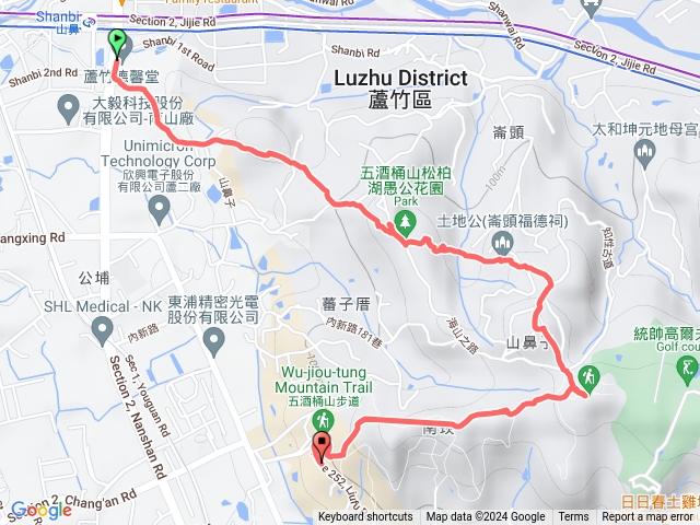 山鼻捷運站到五酒桶山