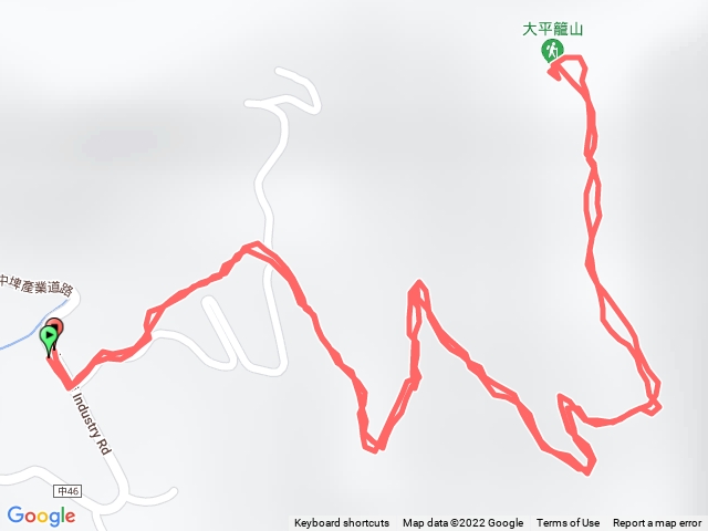 台中東勢_大平籠山_中埤產業道路(慶福街)電桿慶福枝68號來回路線