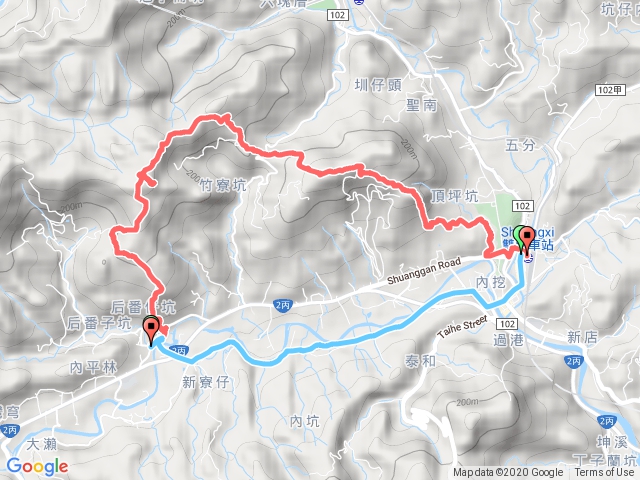 艋舺崙古道-新路尾山-大竹林山-雙溪車站