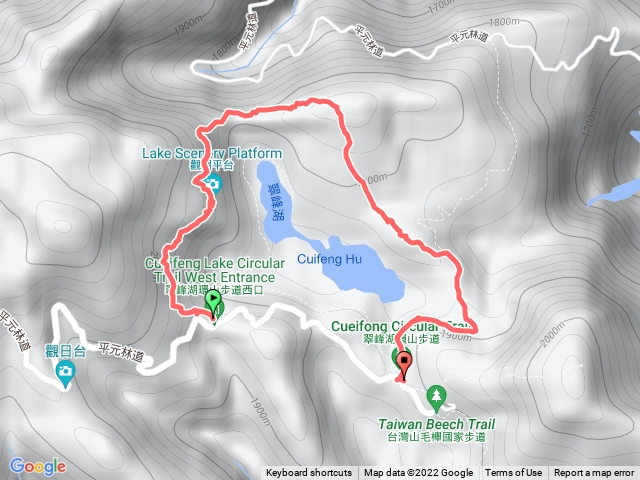 翠峰湖環山步道西口進東口出