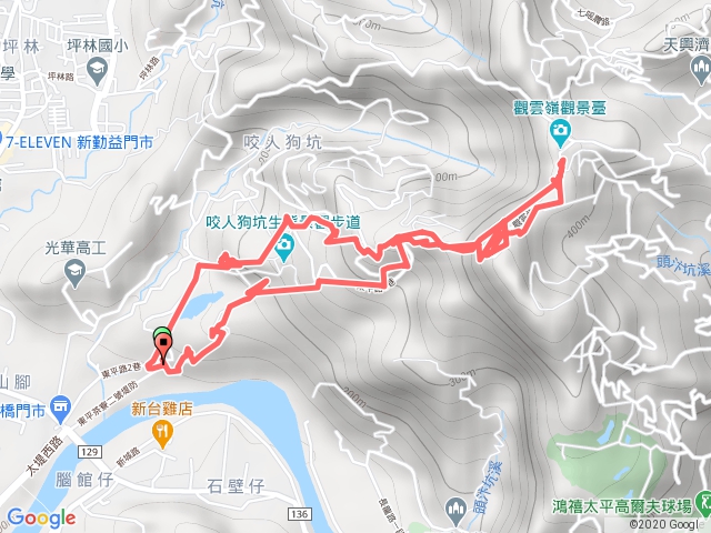 三汀山 —江橋進三角點觀雲嶺台灣潭O型