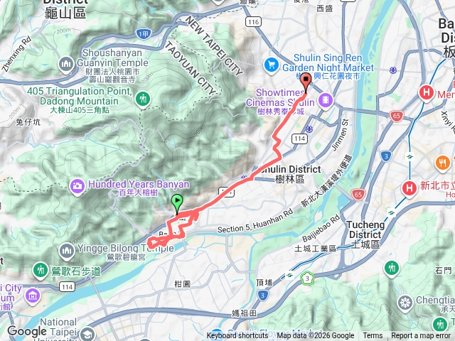 山佳車站--鐵道景觀公園--鹿角溪公園--山仔腳公園--山佳生態河邊公園--荷花池--沐心池