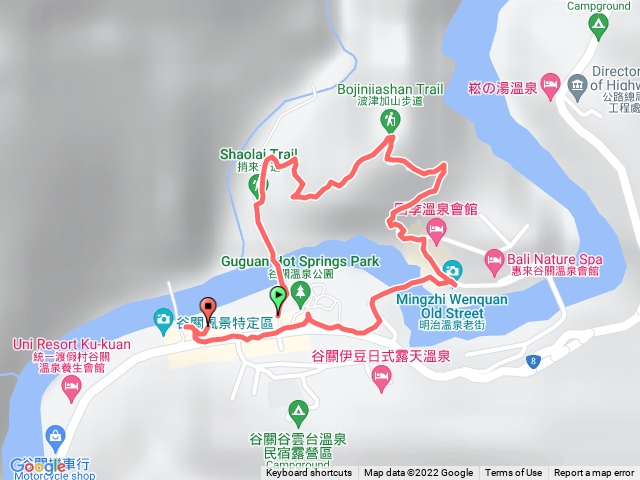 谷關捎來步道、明治老街O型路線