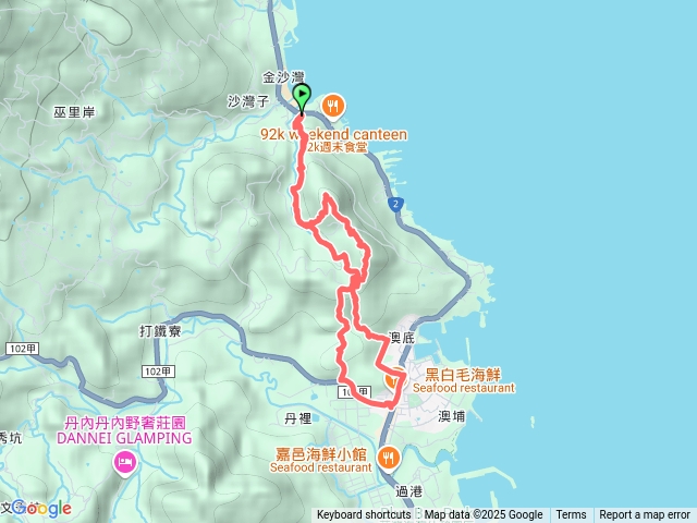 金沙灣、美艷山、火炎山、新厝山8字走