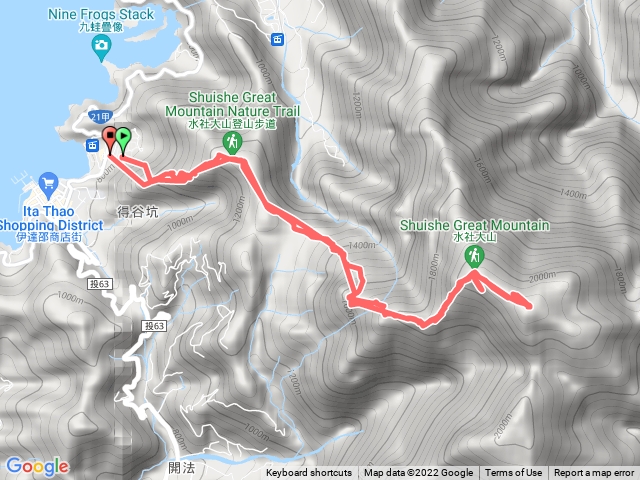 水社大山三角點及主峰